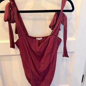 Free people burgundy body suit